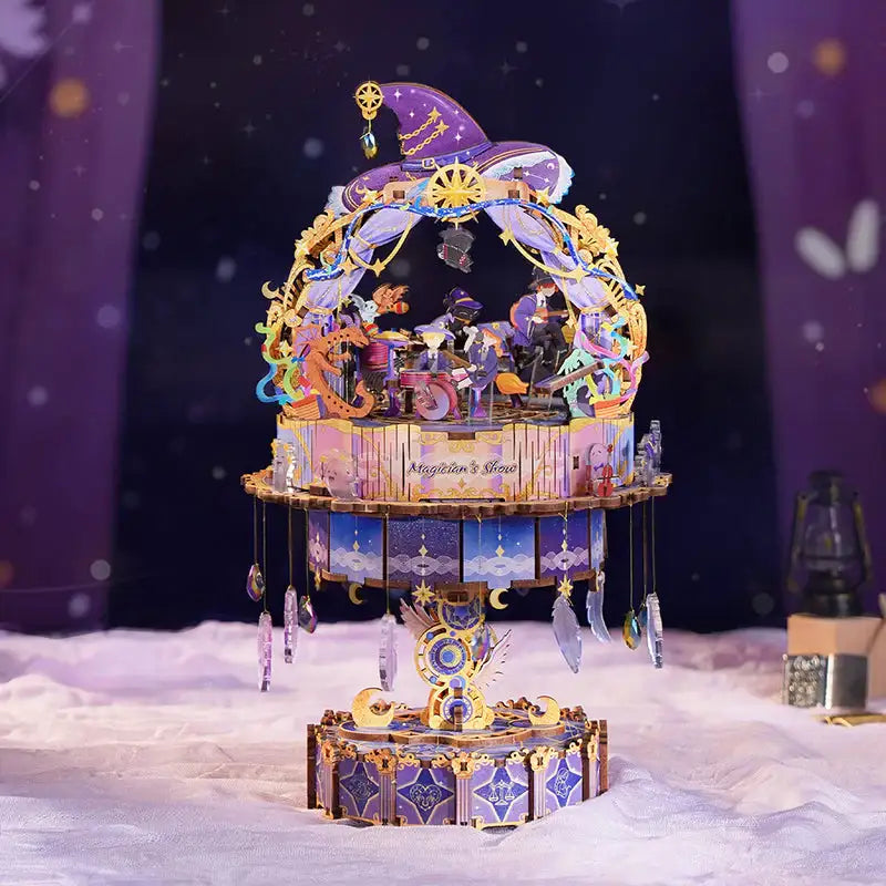 Enchant Your Space with the Magician Show Book Nook Music Box