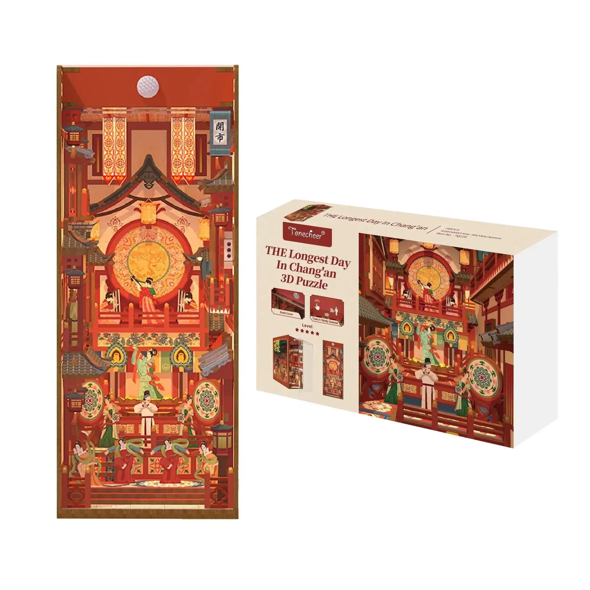 イヤーブック　チソン TONECHEER 3D Puzzle DIY Book Nook Kit (THE Longest Day in Chang'an