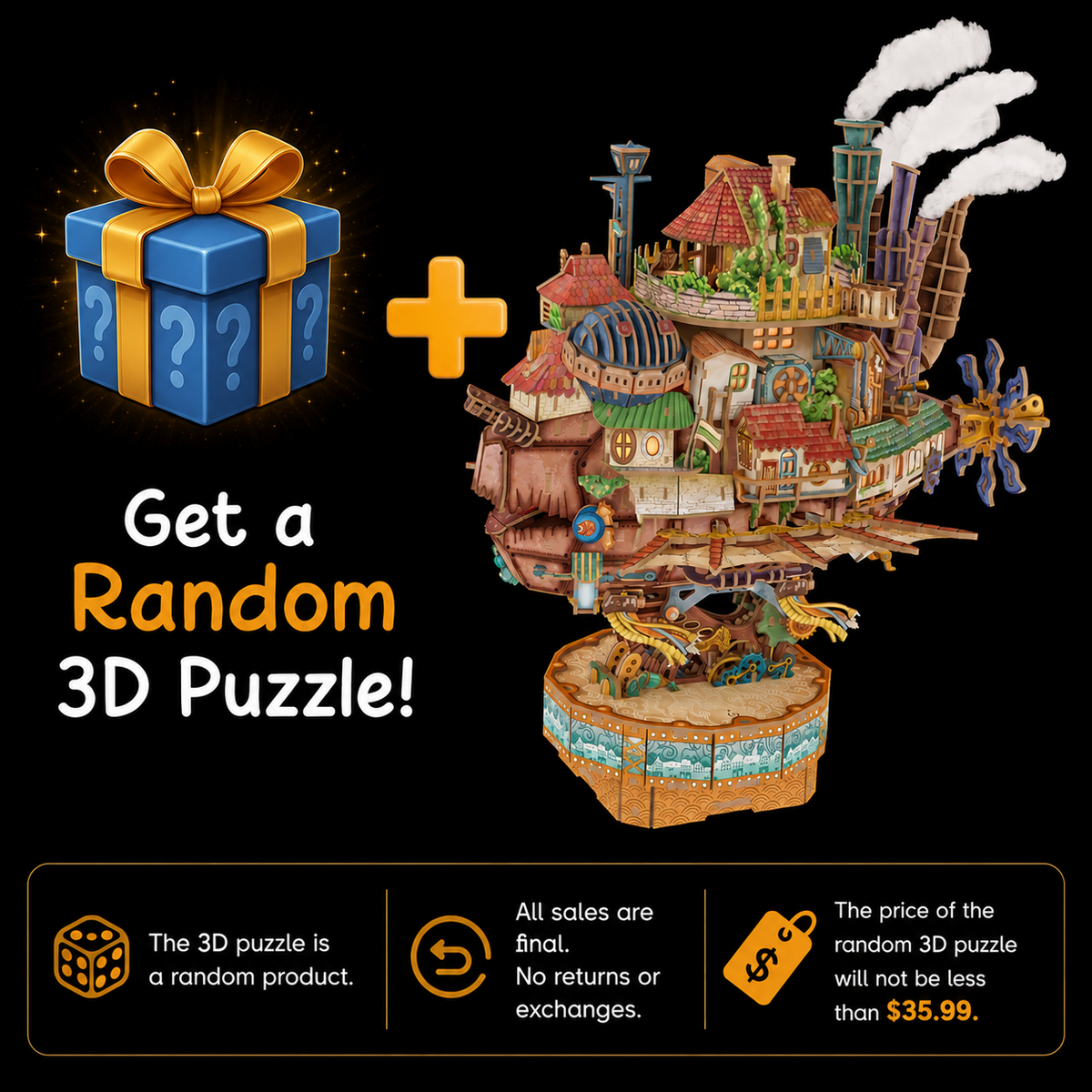 TONECHEER 3D Puzzle Kit (Walking Castle+Random3D Puzzle) – Tonecheer