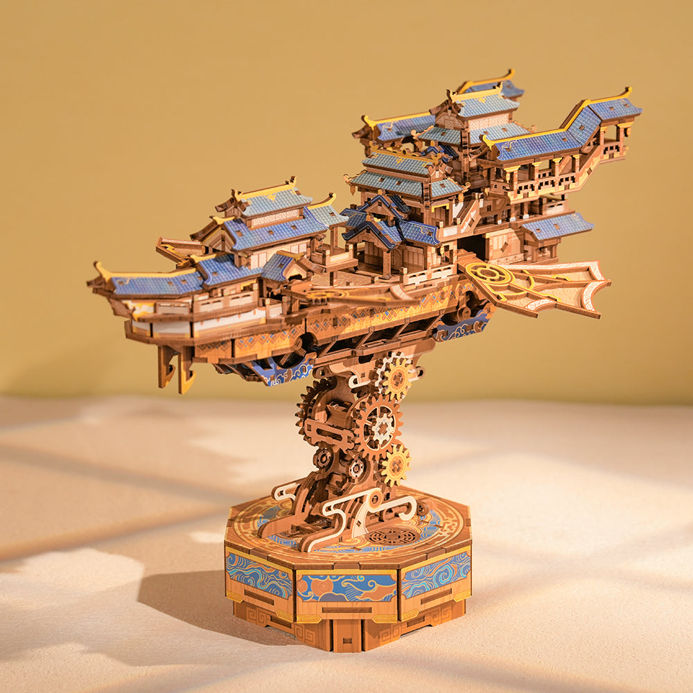 For a different kind of assembling experience, Tonecheer's Wind Voyager 3D Mechanical Transmission Wooden Puzzle