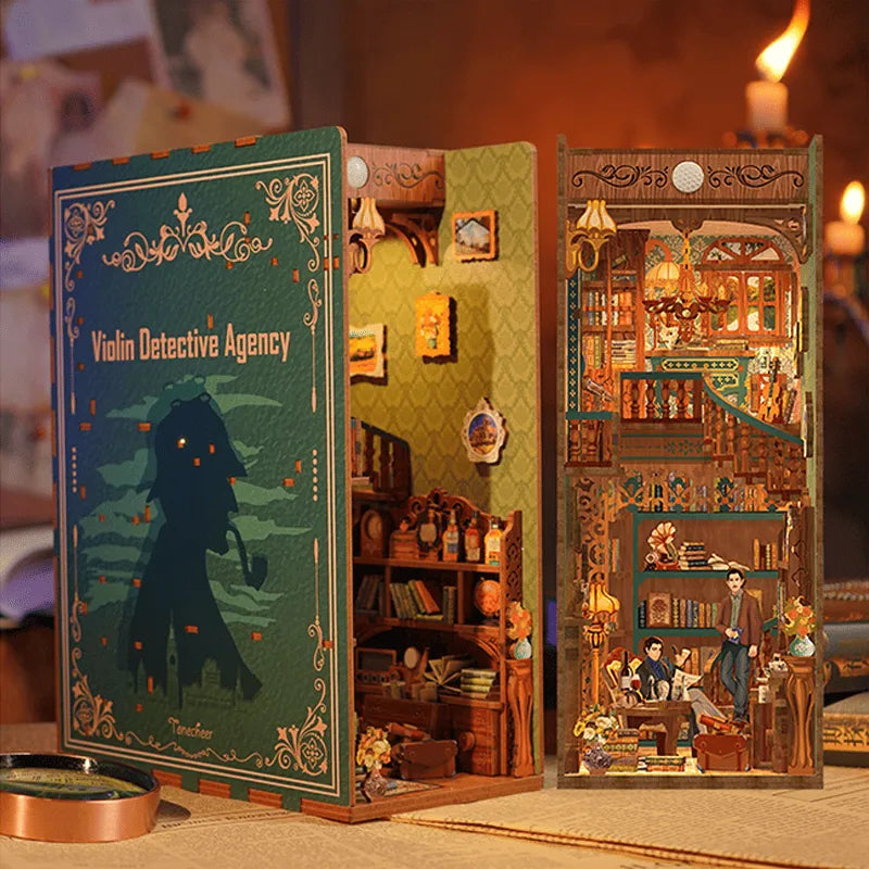 Tonecheer 3d puzzle booknookViolin Detective Agency