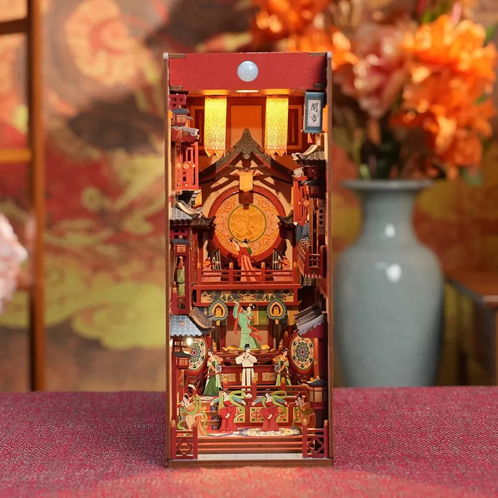 TONECHEER 3D Wooden Puzzle DIY Book Nook Kit (THE Longest Day in Chang'an)