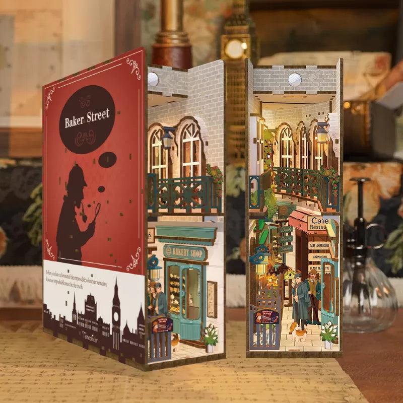 TONECHEER 3D Wooden Puzzle DIY Book Nook Kit (Baker Street)