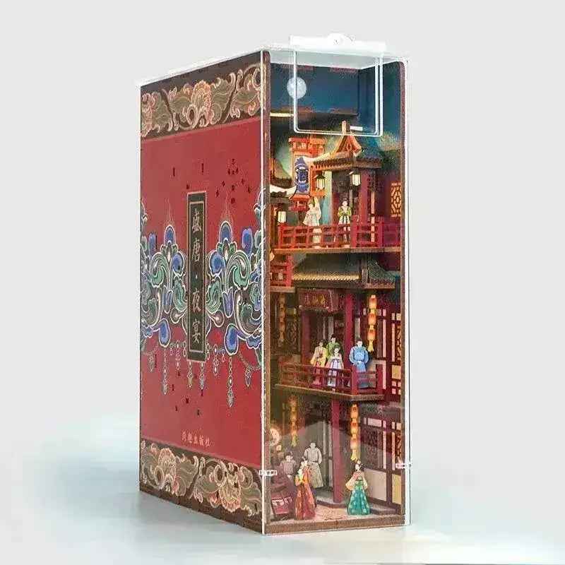 Kit Book Nook Miniature - Maison De Poupée Avec éclairage LED Et Housse Anti-poussière - Coin Lecture Créatif Pour Ados Et Adultes - Bricolage Relaxant
