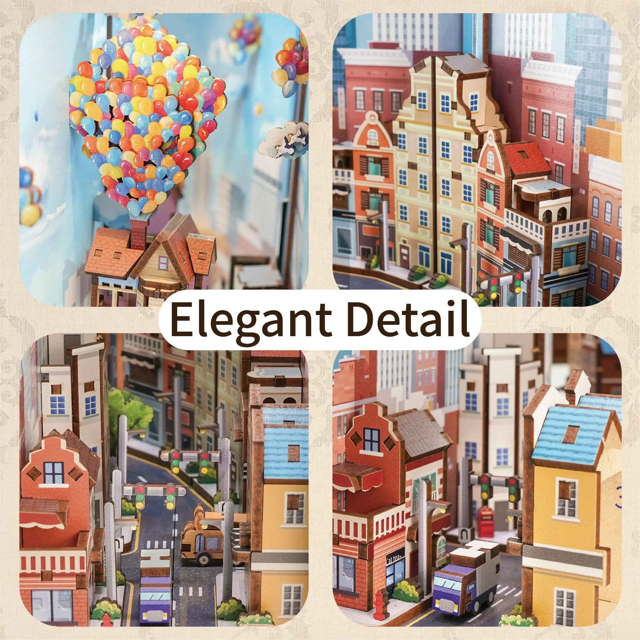 TONECHEER 3D Wooden Puzzle DIY Book Nook Kit (The Wind) – Tonecheer