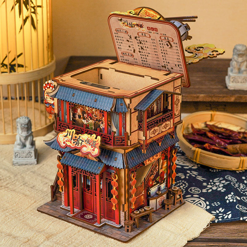 TONECHEER 3D Puzzle DIY Desktop Storage Kit (A Bite of Sichuan-Chongqing)