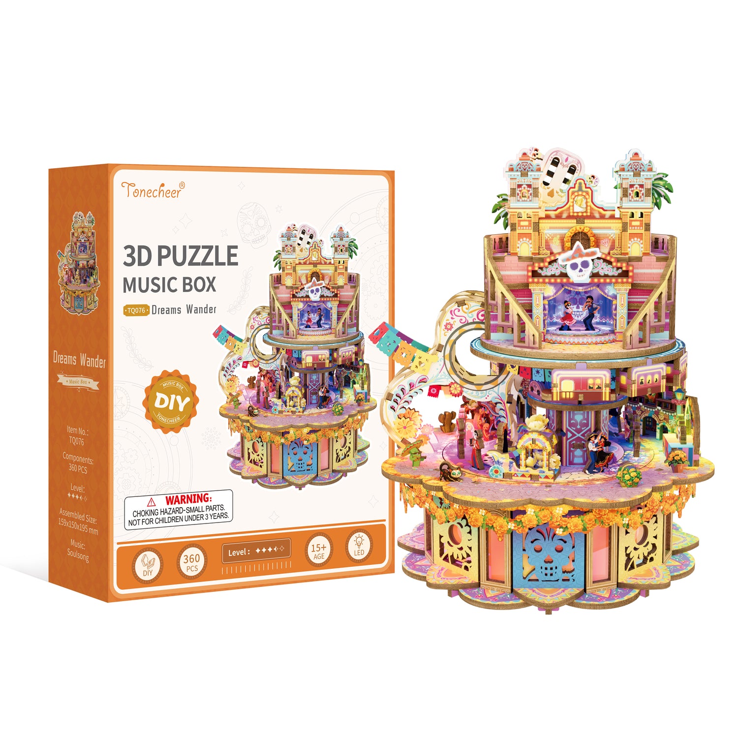 3D Creative Musical Puzzle DIY Rotating Music Box Kit (Dreams wander)