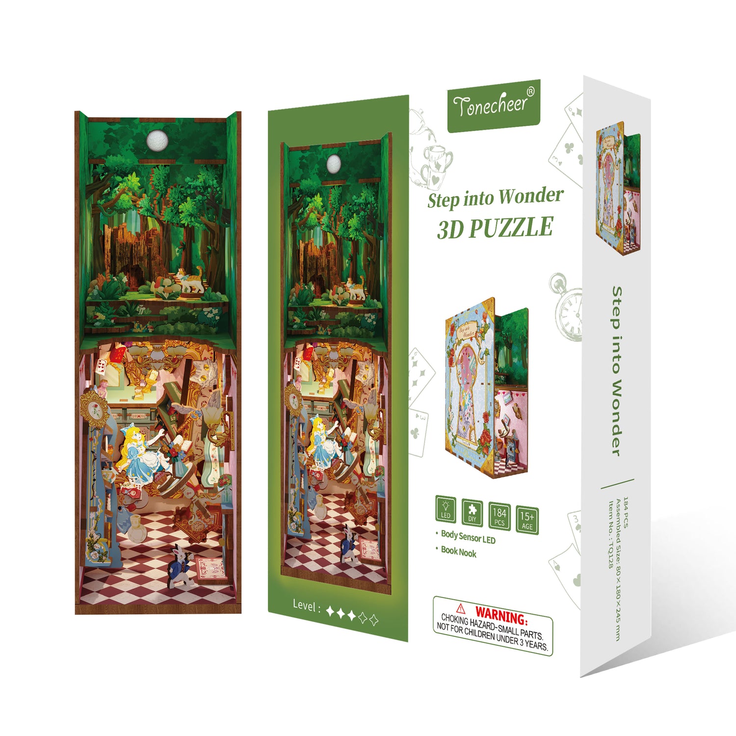 3D Wooden Puzzle DIY Book Nook Kit (Step into Wonder)