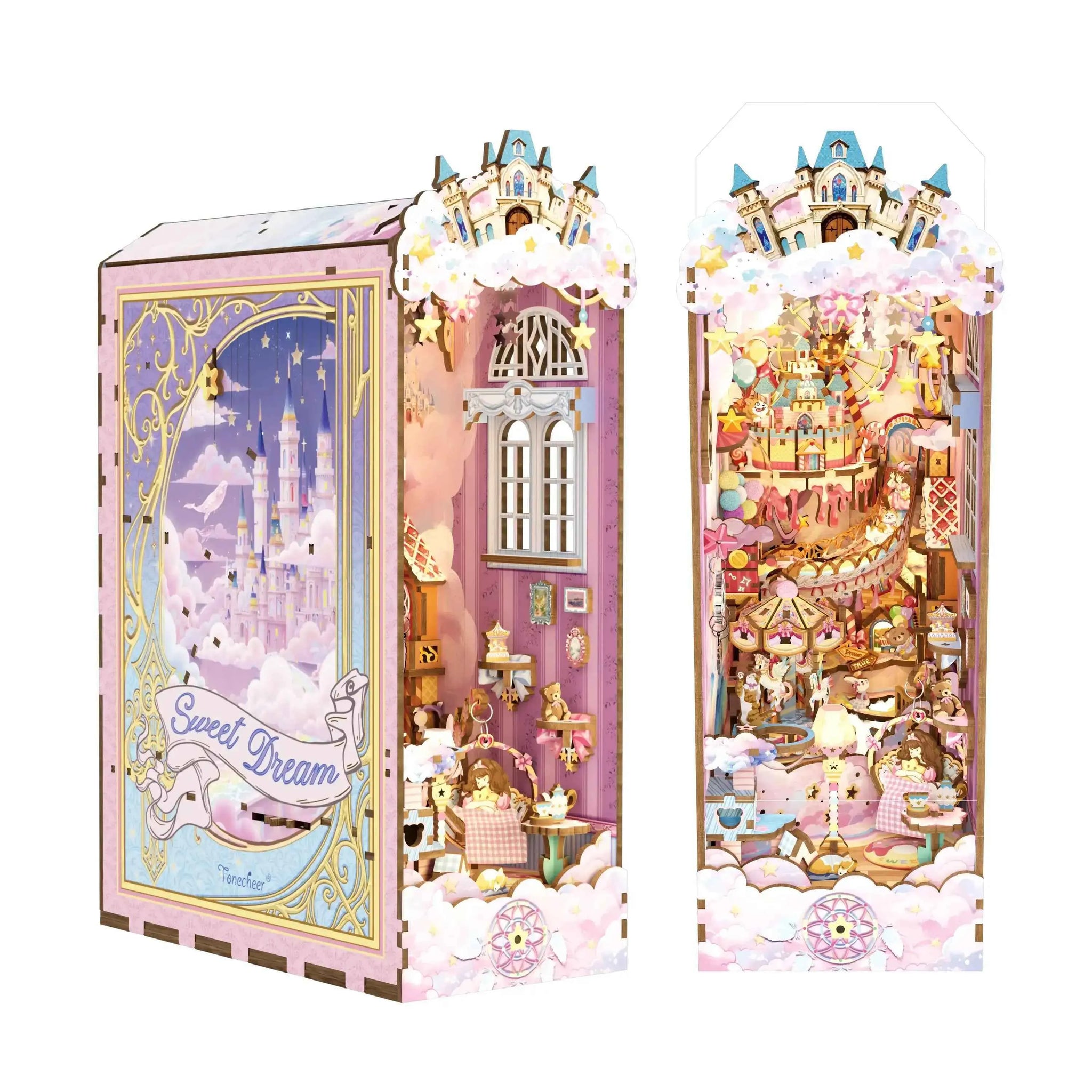 TONECHEER 3D Wooden Puzzle DIY Book Nook Kit (Sweet Dream) – Tonecheer