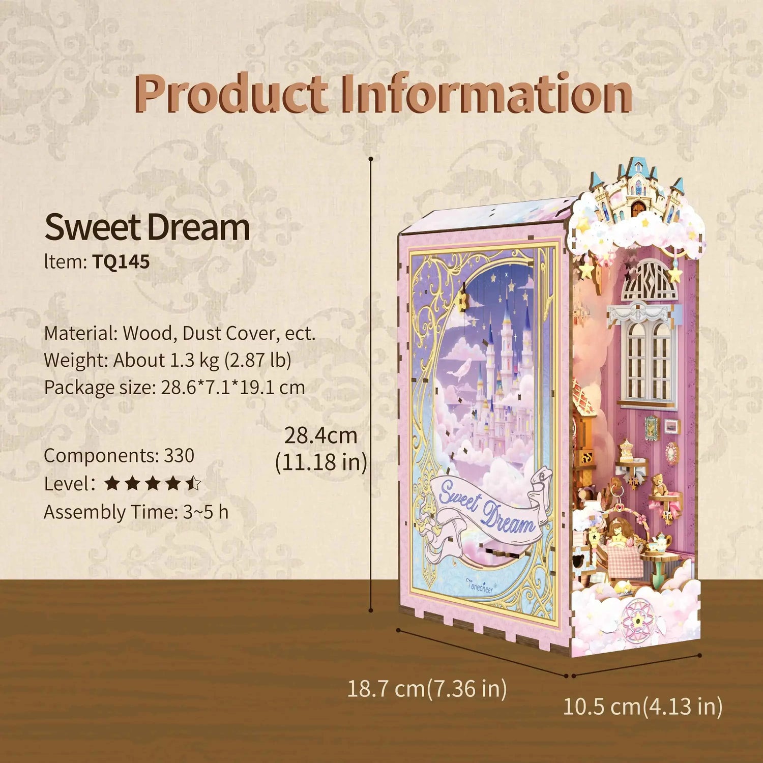 TONECHEER CHRISTMAS FLASH SALE DIY Book Nook Kit (Sweet Dream)