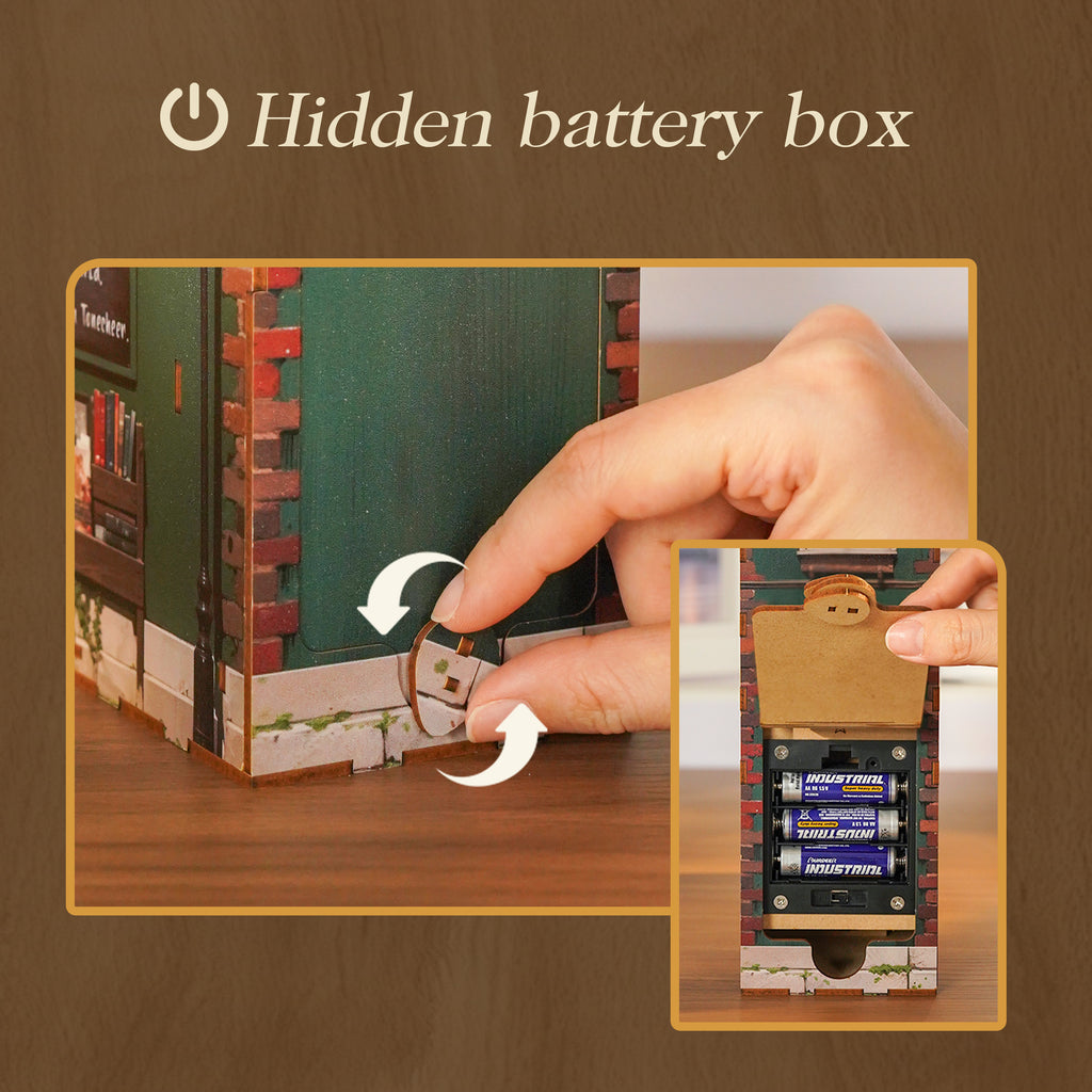 TONECHEER 3D Wooden Puzzle DIY Book Nook Kit (Left Bank Bookstore)