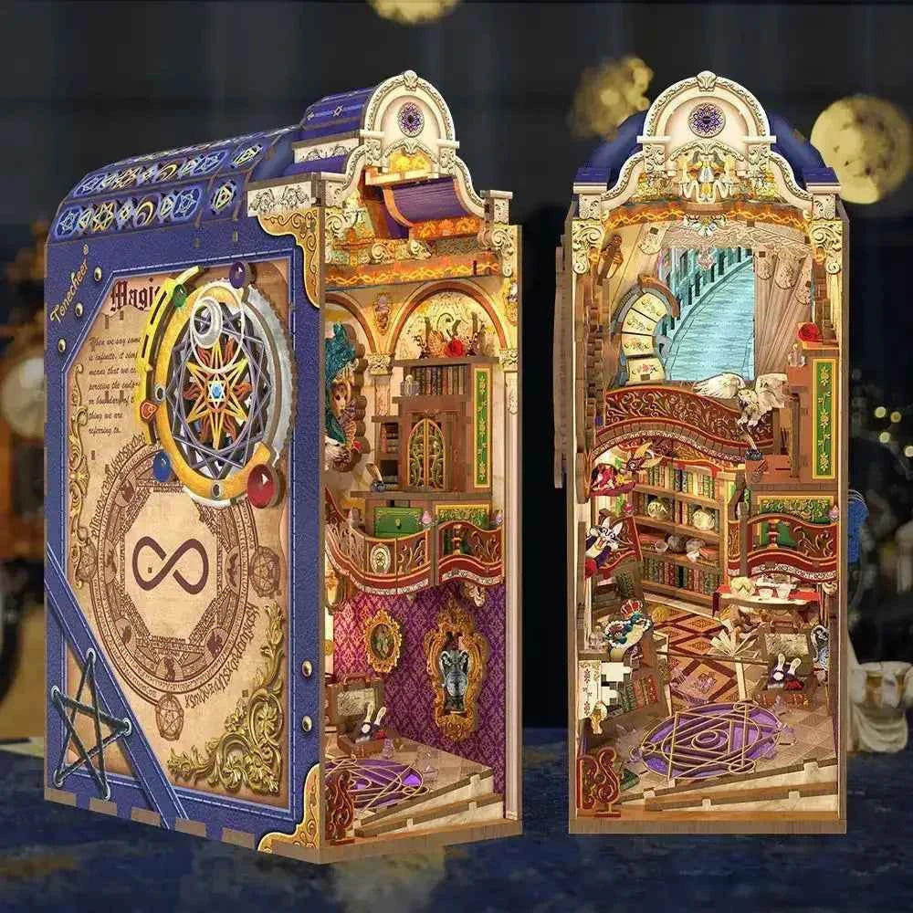 kickbookbearページ TONECHEER 3D Wooden Puzzle DIY Book Nook Kit (Magical Library