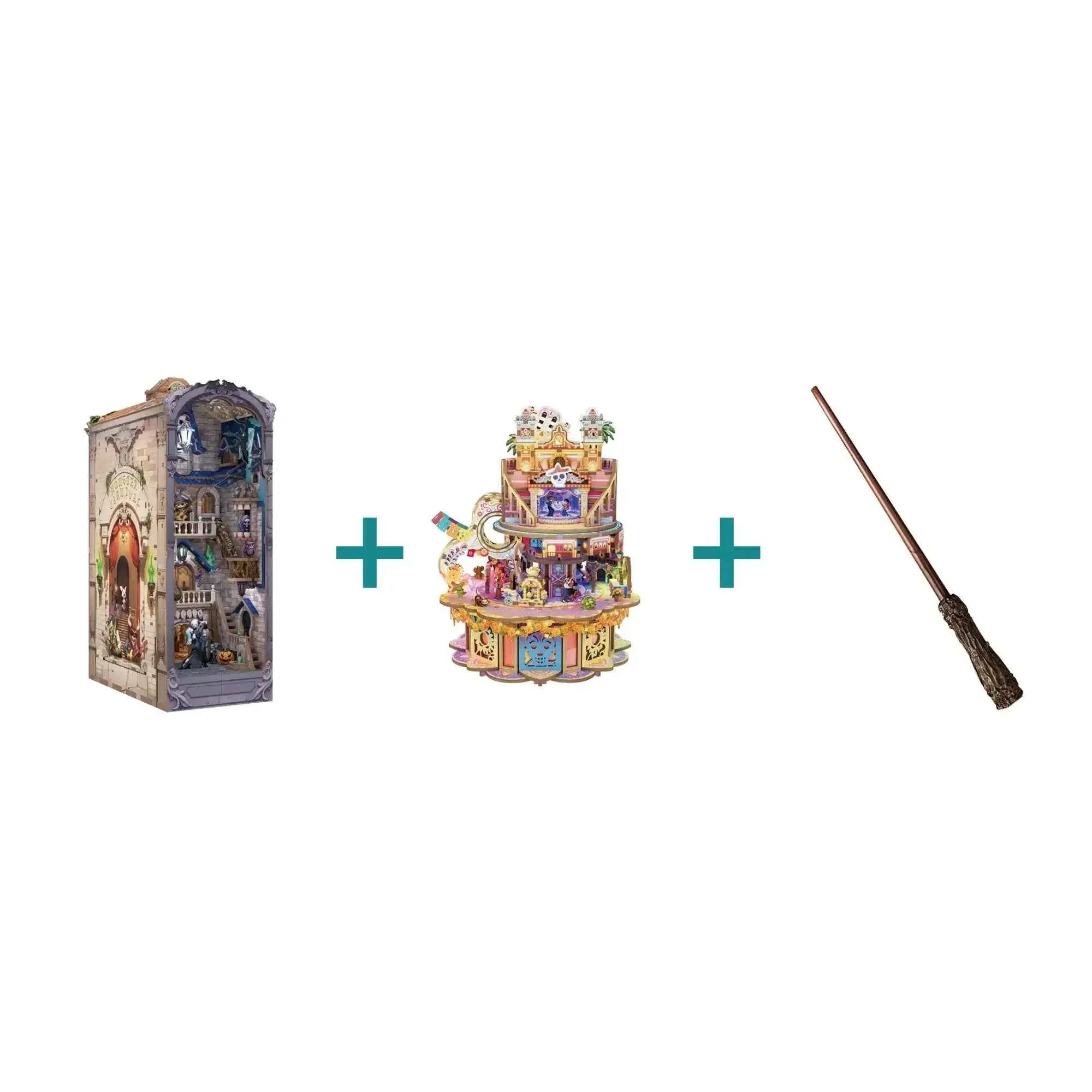 Robotime, Muziekdoosje Hout DIY 3D Mechanical Music Box Stagecoach/ Mechanische Muziekdoos Koets, AMKA1, 21,8x11,2x14,6cm