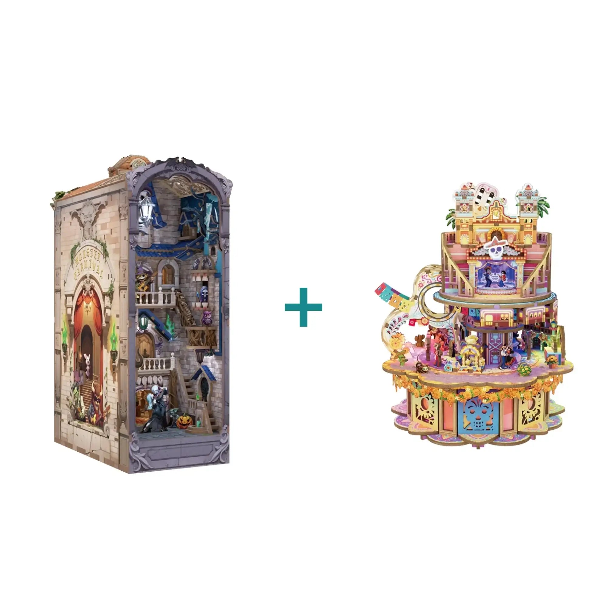 TONECHEER 3D Puzzle DIY Rotating Music Box Kit (Dreams wander
