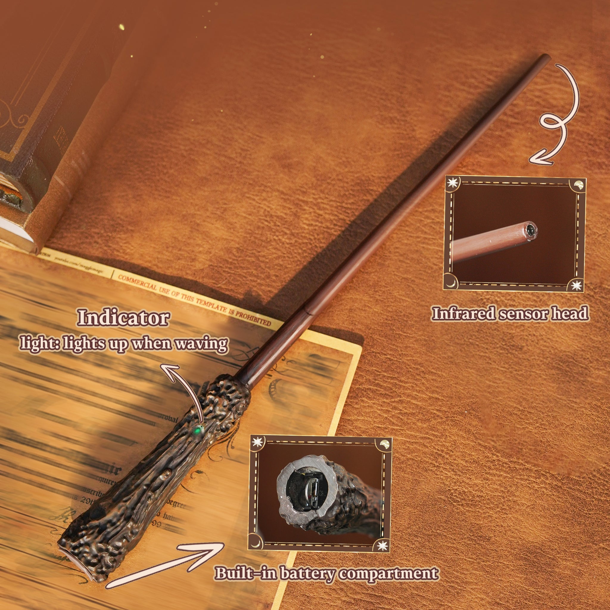 TONECHEER Book Nook Lighting Controller (Magic Wand) – Tonecheer