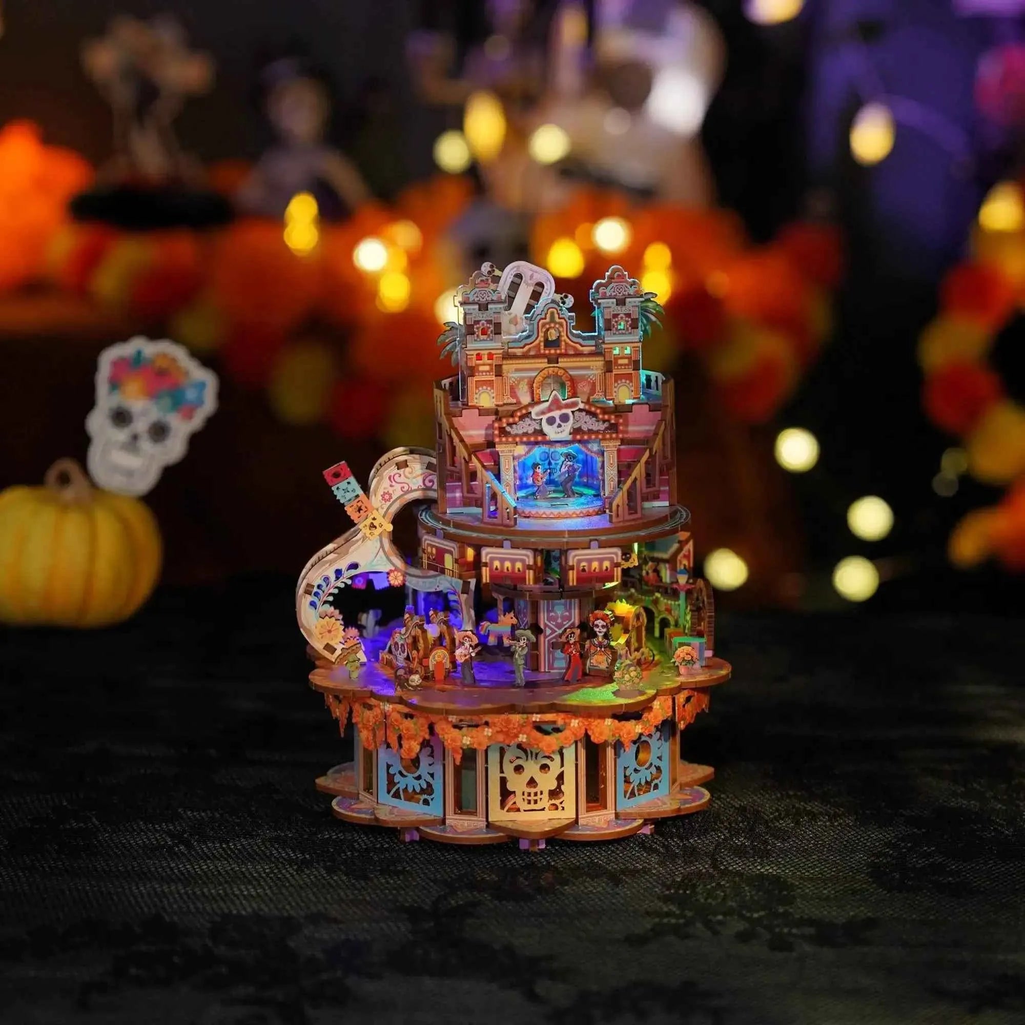 TONECHEER 3D Puzzle DIY Rotating Music Box Kit (Dreams wander