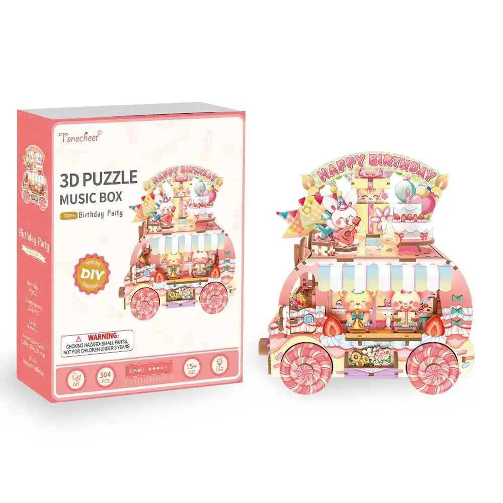 TONECHEER 3D Creative Musical Puzzle Music Box Kit (birthday party