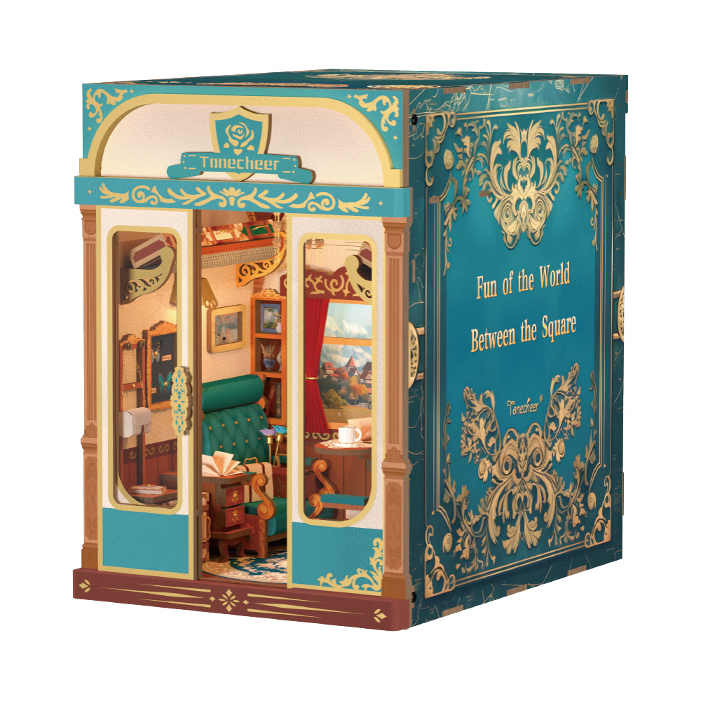 TONECHEER 3D Puzzle Book Nook DIY Infinity Train Cabin Kit (European Travels)1