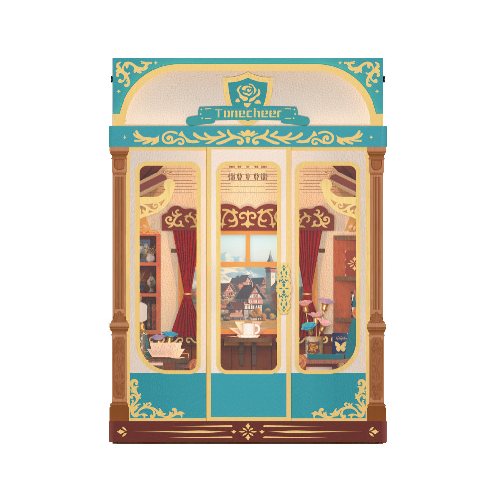 TONECHEER 3D Puzzle Book Nook DIY Infinity Train Cabin Kit (European Travels)2