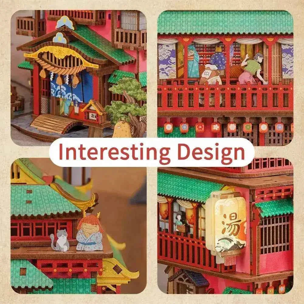 3D Puzzle DIY Desktop Storage Kit (Onsen Saga) - Tonecheer