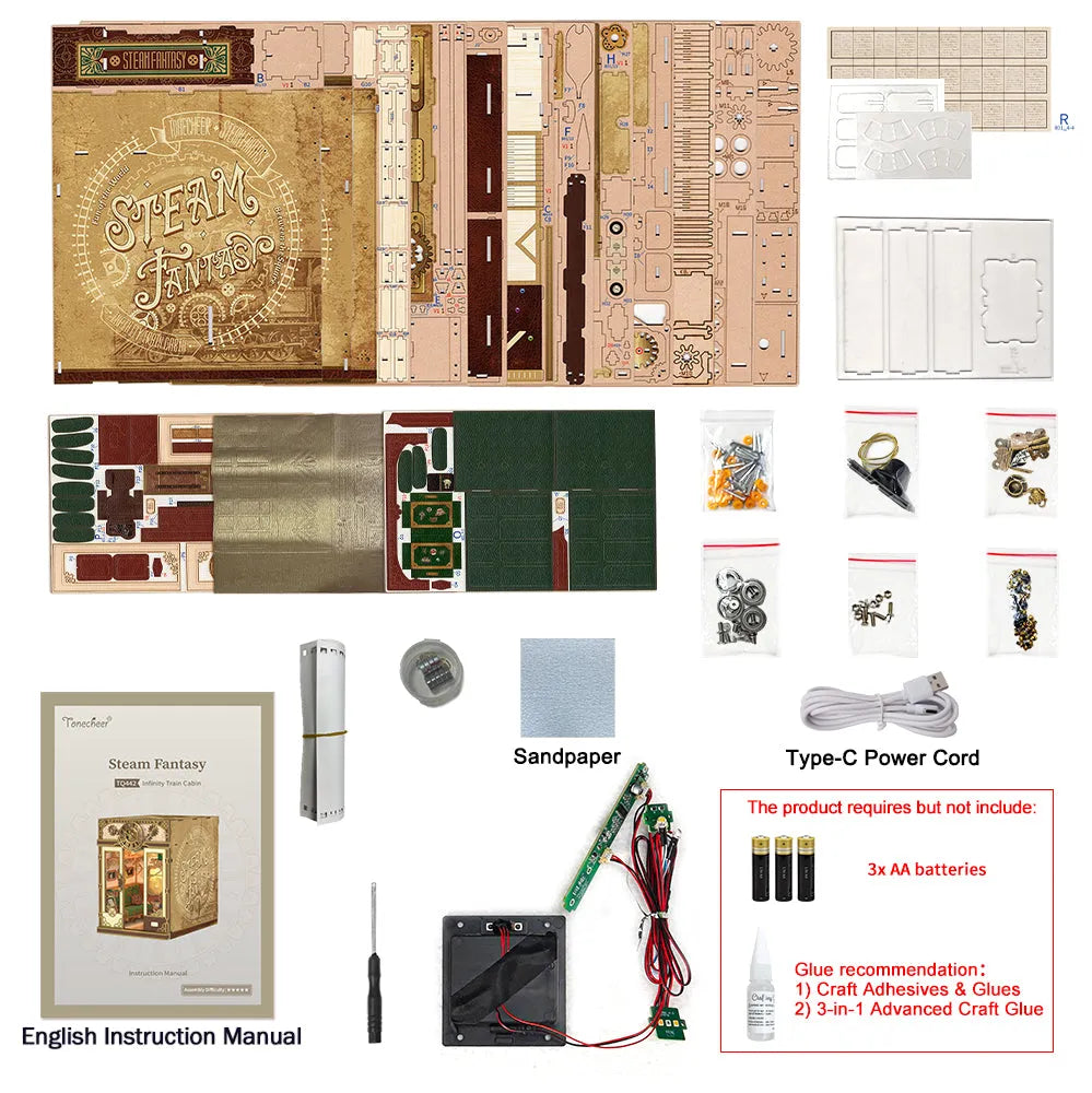 TONECHEER3DPuzzleDIYInfinityTrainCabinKit_SteamFantasy_11