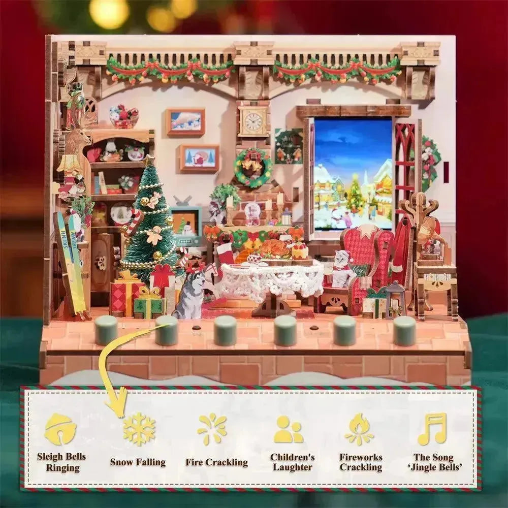 TONECHEER 3D Puzzle DIY Miniature House  (The Christmas Cottage)