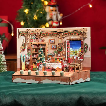 TONECHEER 3D Puzzle DIY Miniature House  (The Christmas Cottage)