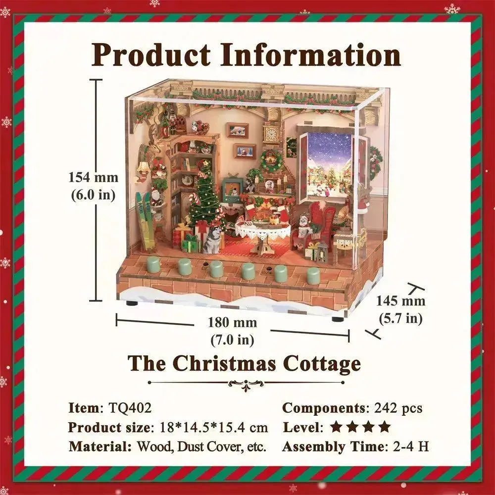 TONECHEER 3D Puzzle DIY Miniature House  (The Christmas Cottage)