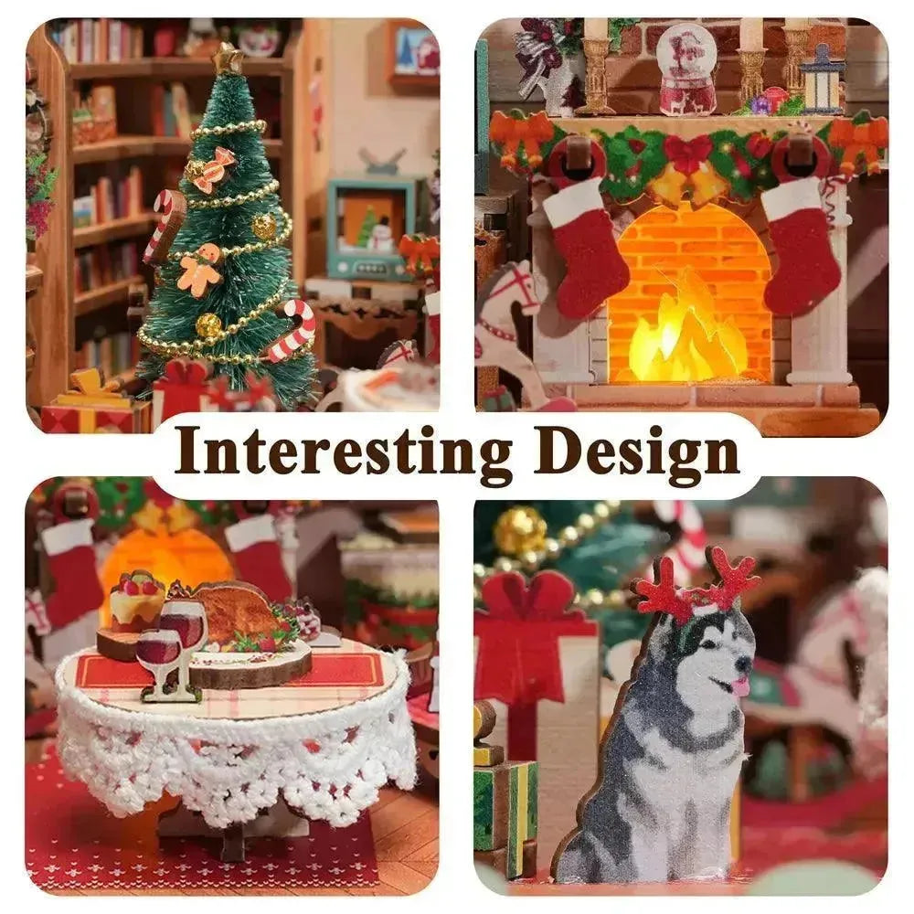 TONECHEER 3D Puzzle DIY Miniature House  (The Christmas Cottage)