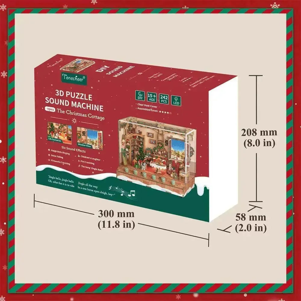 TONECHEER 3D Puzzle DIY Miniature House  (The Christmas Cottage)