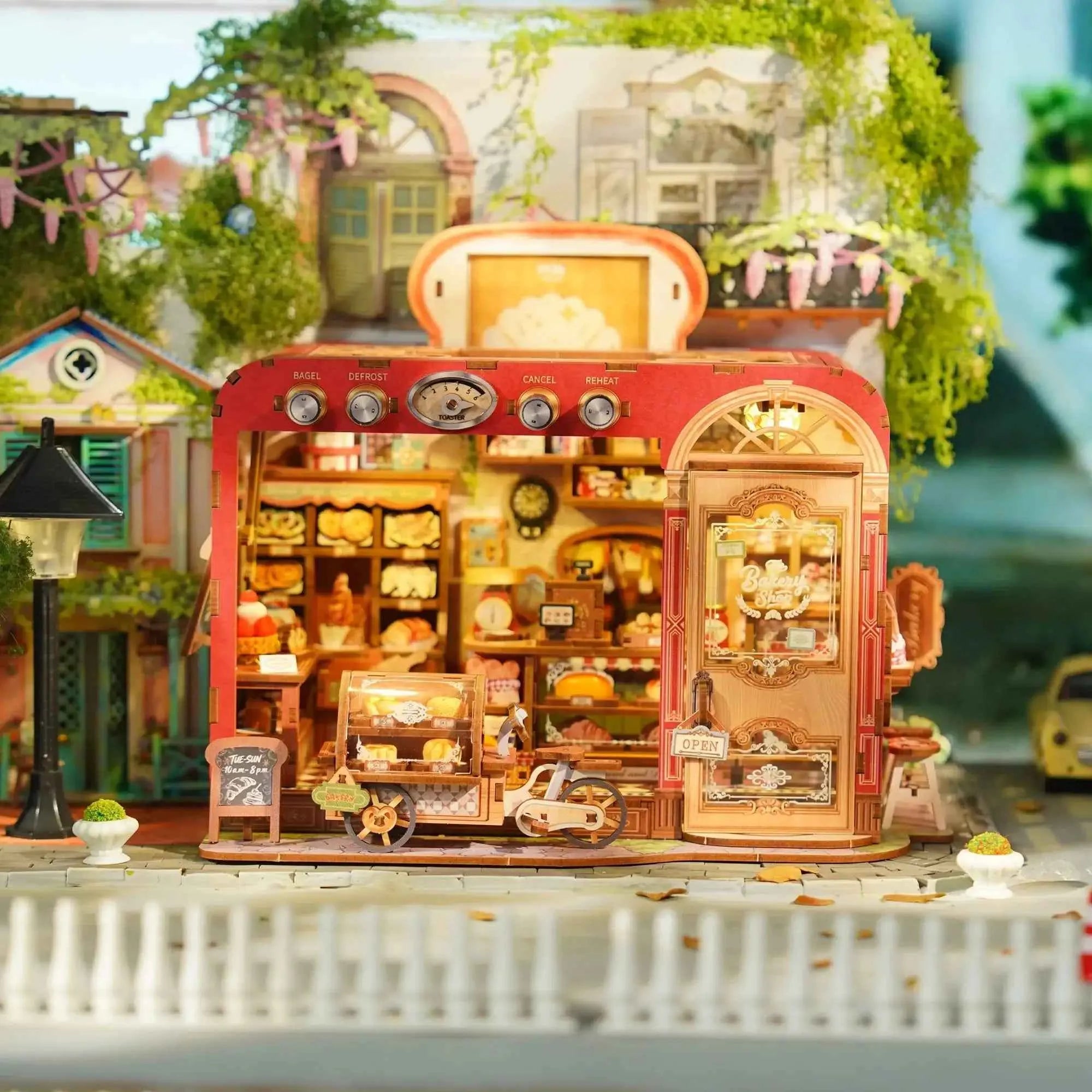 TONECHEER 3D Puzzle Doll House DIY Miniature House (Tost Bakery
