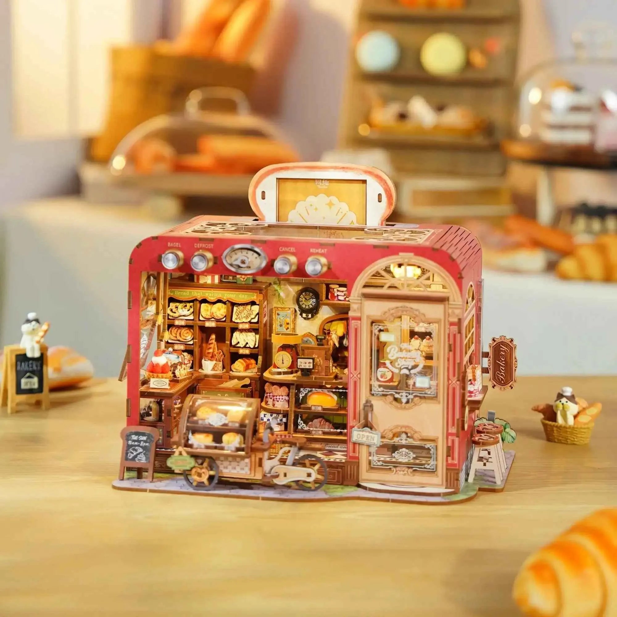 TONECHEER 3D Puzzle DIY Miniature House (Toast Bakery) Pakistan