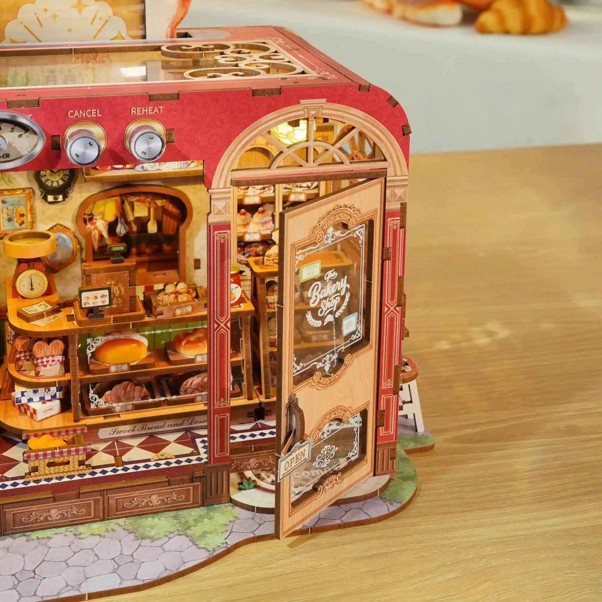 TONECHEER 3D Puzzle Doll House DIY Miniature House (Tost Bakery