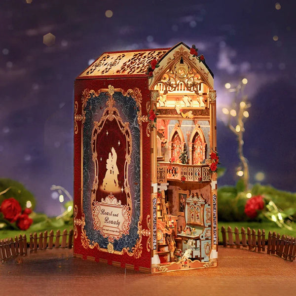 TONECHEER 3D Wooden Puzzle DIY Book Nook Kit (Beast And Beauty)