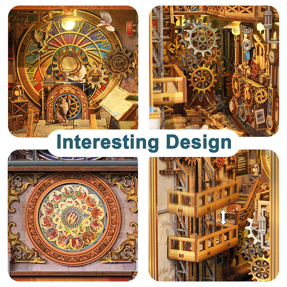 TONECHEER3DWoodenPuzzleDIYBookNookKit_ClockTower