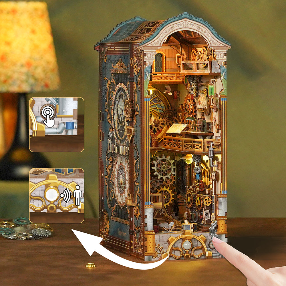 TONECHEER3DWoodenPuzzleDIYBookNookKit_ClockTower