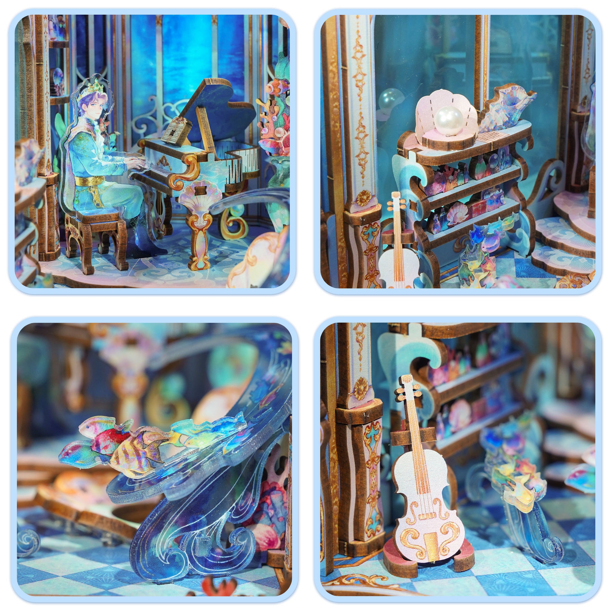 TONECHEER 3D Wooden Puzzle DIY Book Nook Kit (Magic Platform