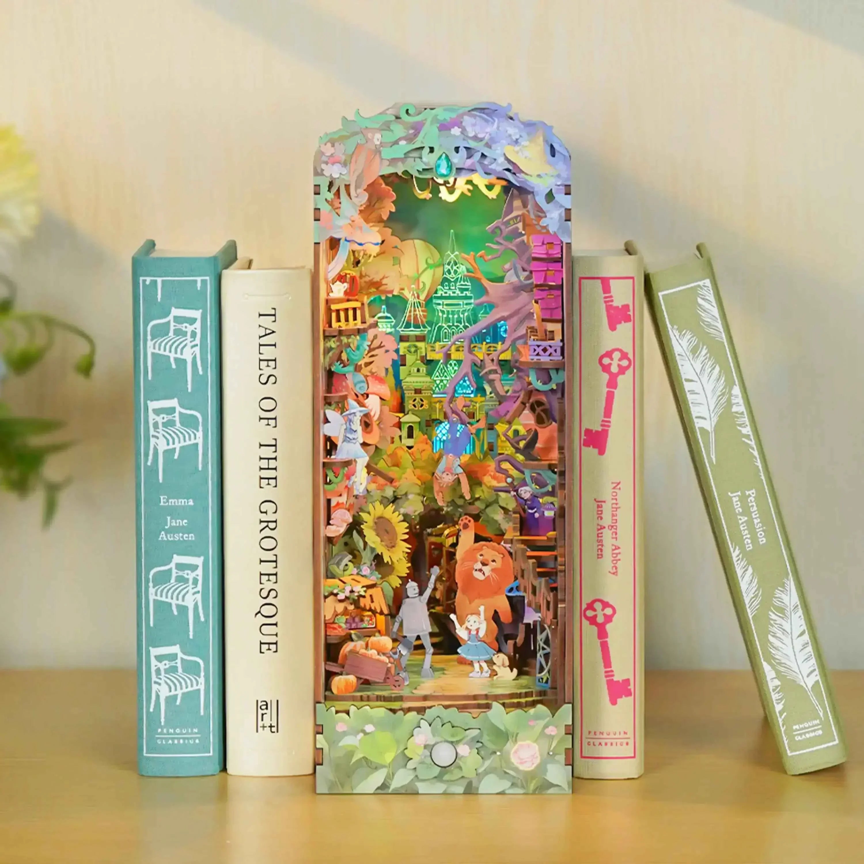 TONECHEER 3D Wooden Puzzle DIY Book Nook Kit (Dorothy's Journey