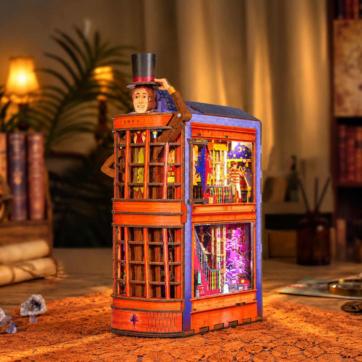 TONECHEER 3D Wooden Puzzle DIY Book Nook Kit (Enchanted Tricks)
