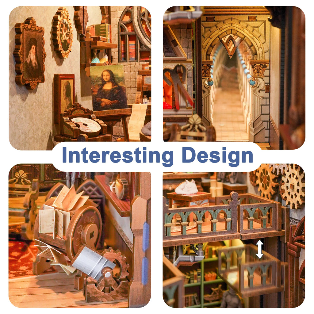TONECHEER3DWoodenPuzzleDIYBookNookKit_LeonardoDaVinci_3