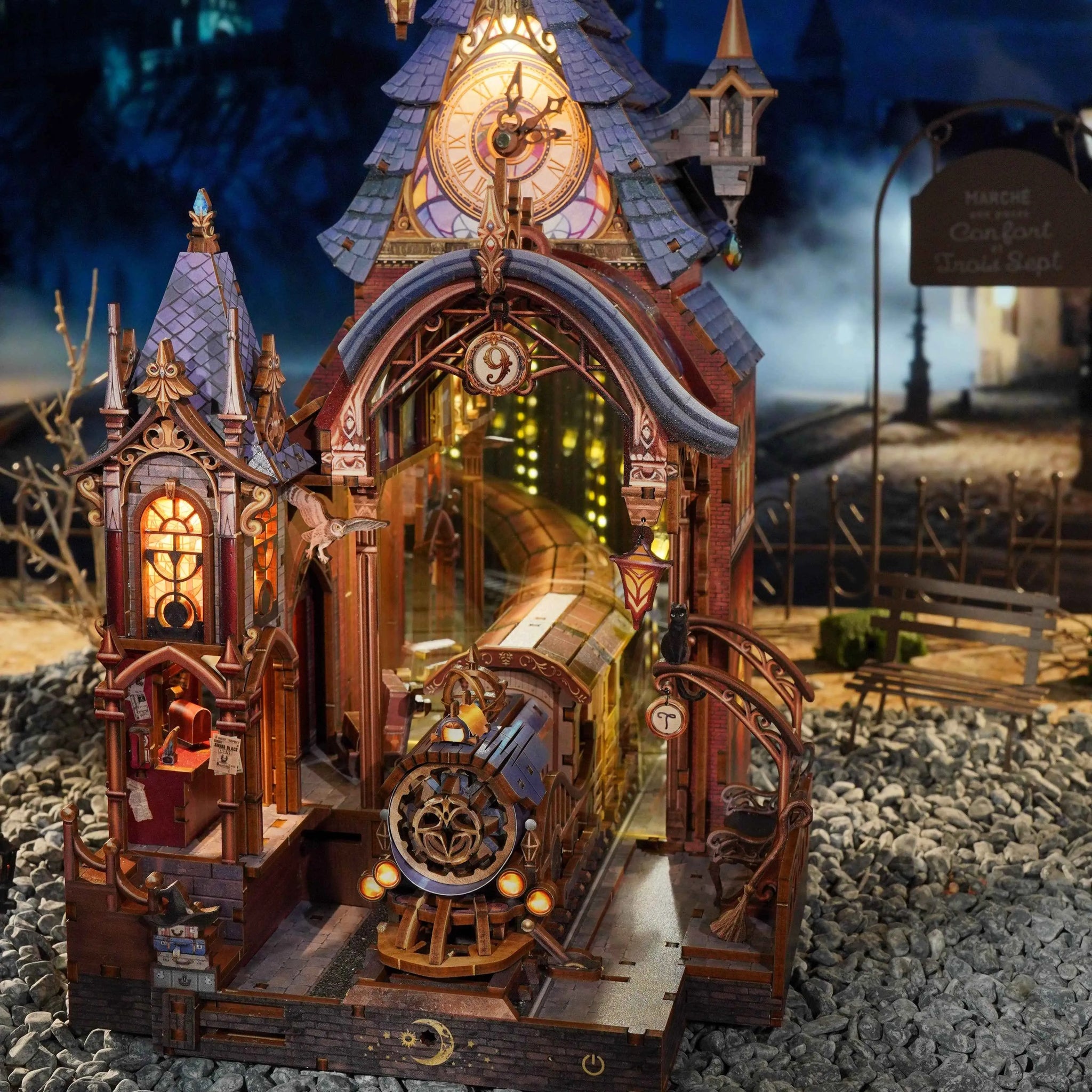 TONECHEER 3D Wooden Puzzle DIY Book Nook Kit (Magic Platform