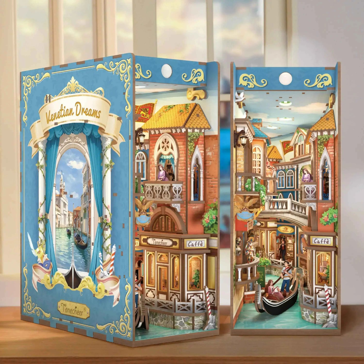 【US Limited-time offer】TONECHEER 3D Puzzle Book Nook Kit (Venetian Dreams)
