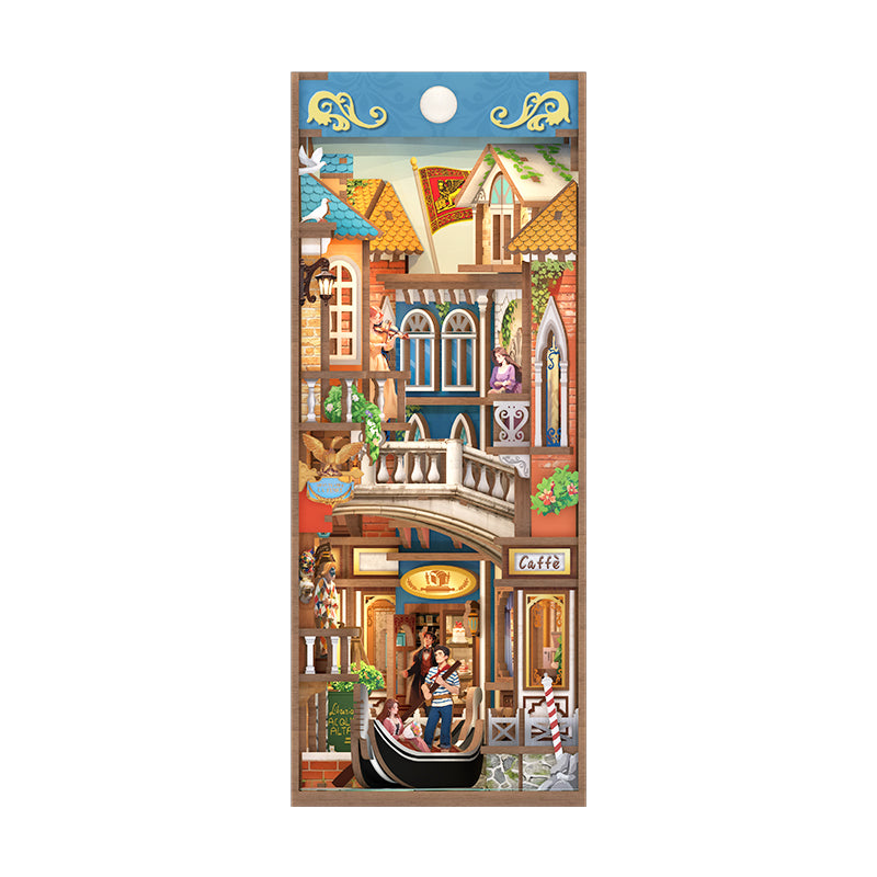 TONECHEER 3D Wooden Puzzle DIY Book Nook Kit (Venetian Dreams)