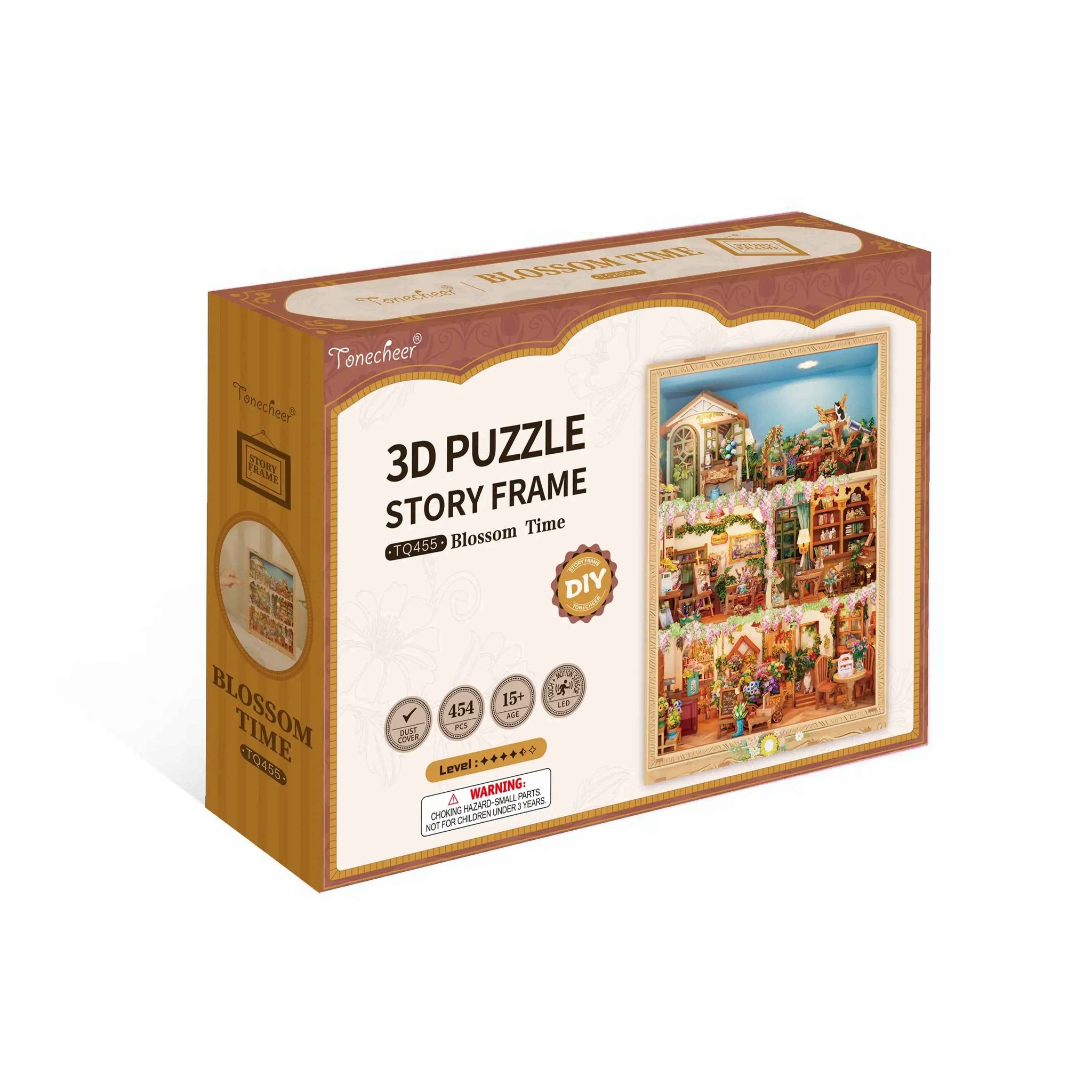 TONECHEER 3D Wooden Puzzle DIY Story Frame Kit (Blossom time