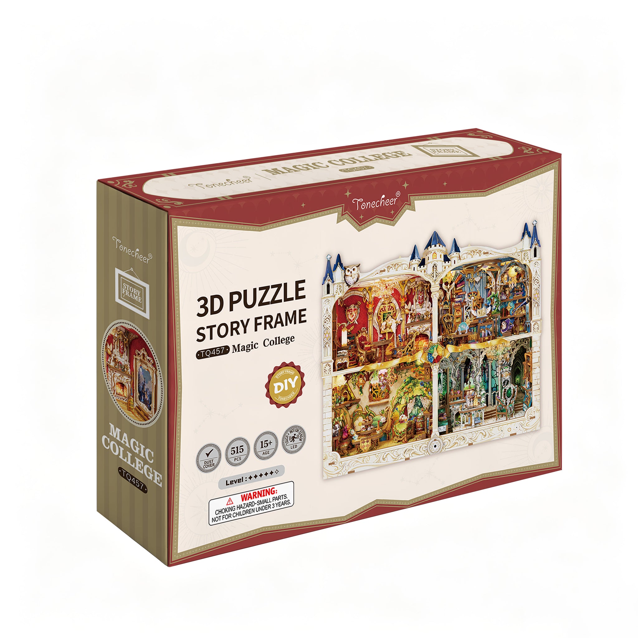 TONECHEER 3D Wooden Puzzle DIY Story Frame Kit (Magic College