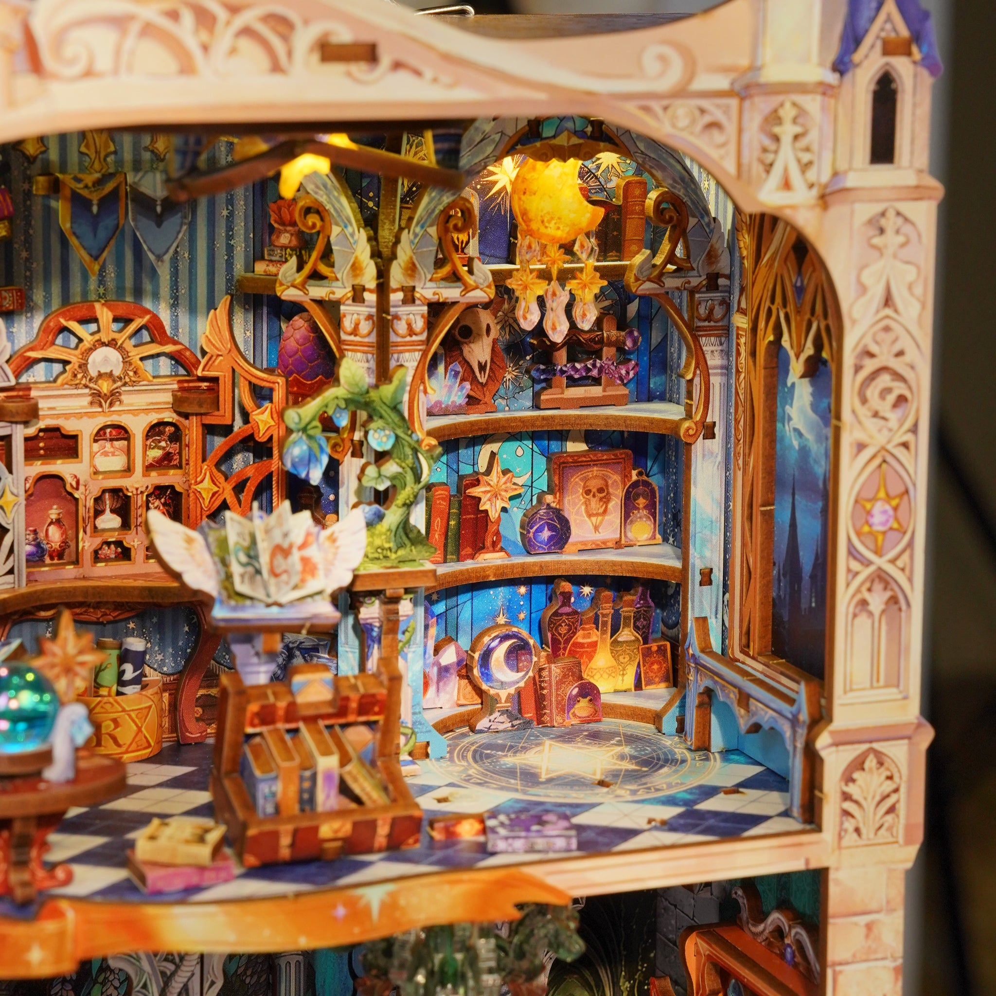 TONECHEER 3D Wooden Puzzle DIY Story Frame Kit (Magic College