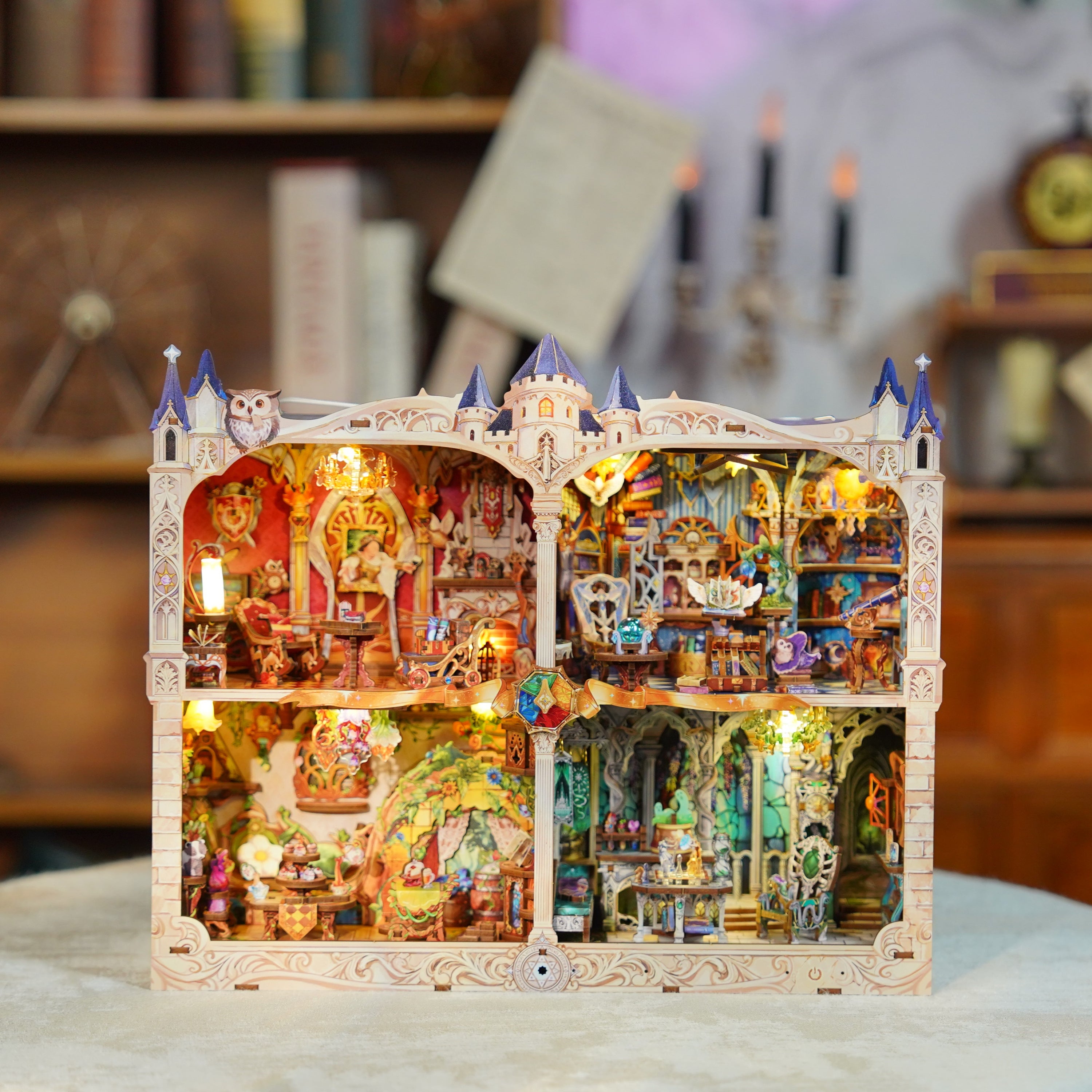 TONECHEER 3D Wooden Puzzle DIY Story Frame Kit (Magic College)