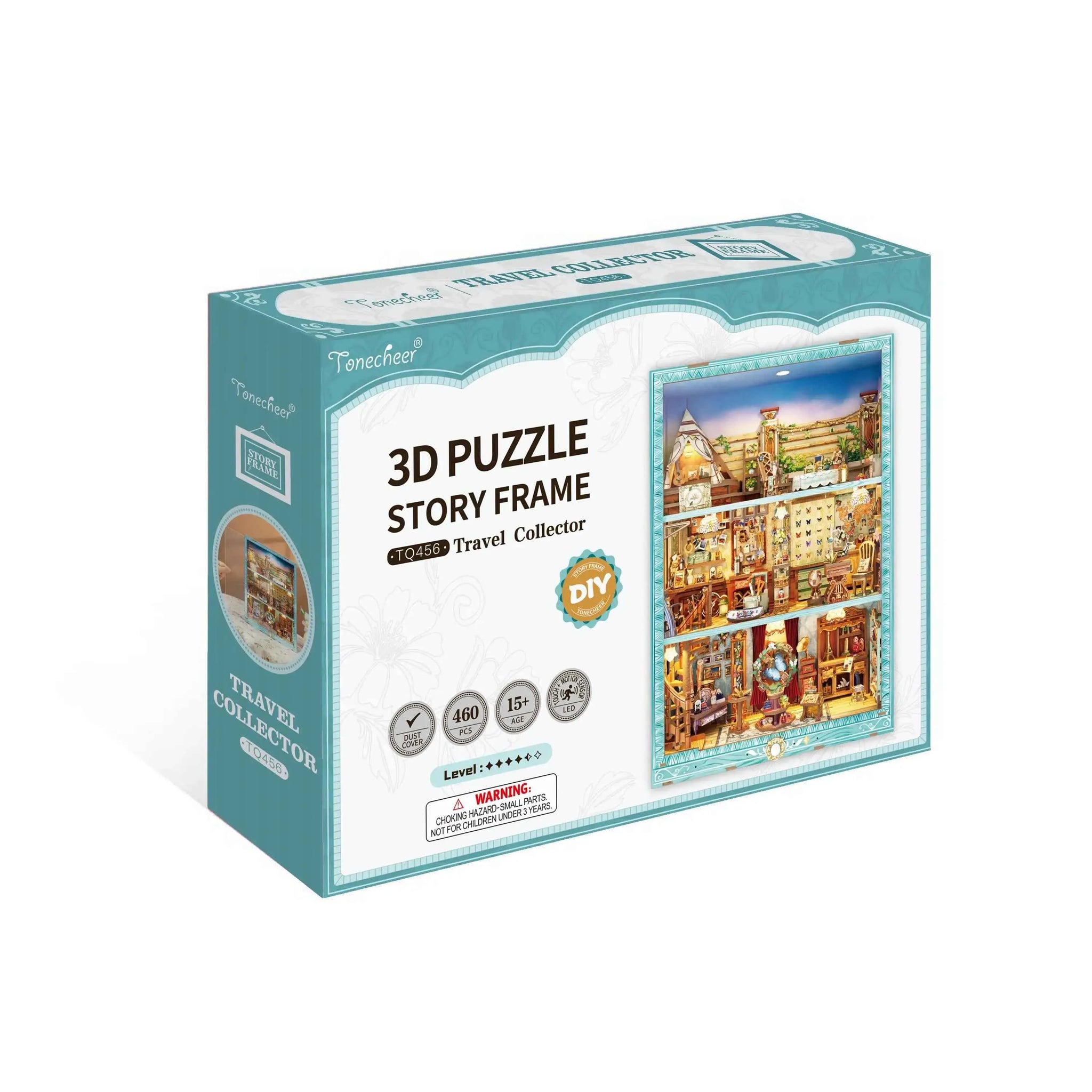TONECHEER 3D Wooden Puzzle DIY Story Frame Kit (Travel Collector