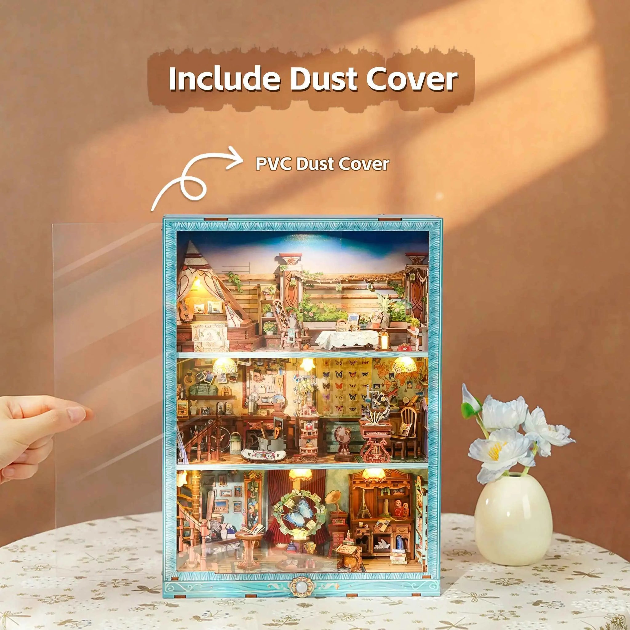 TONECHEER 3D Wooden Puzzle DIY Story Frame Kit (Travel Collector