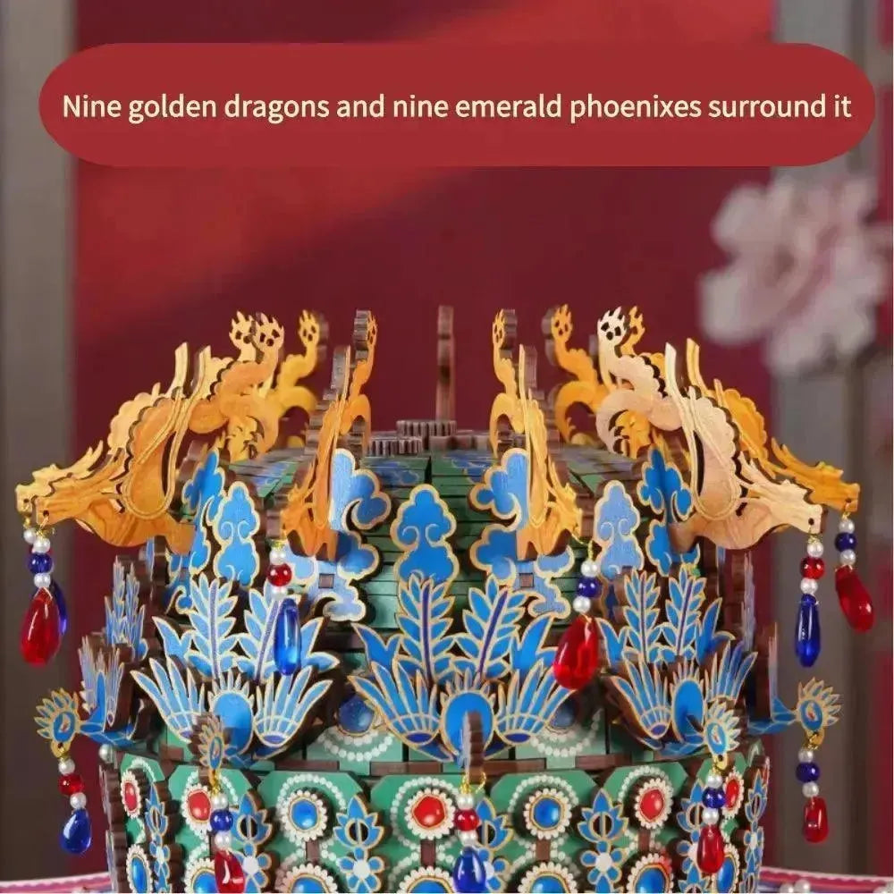 TONECHEER DIY 3D Mechanical Transmission Wooden Puzzle Kit (Phoenix Coronet)